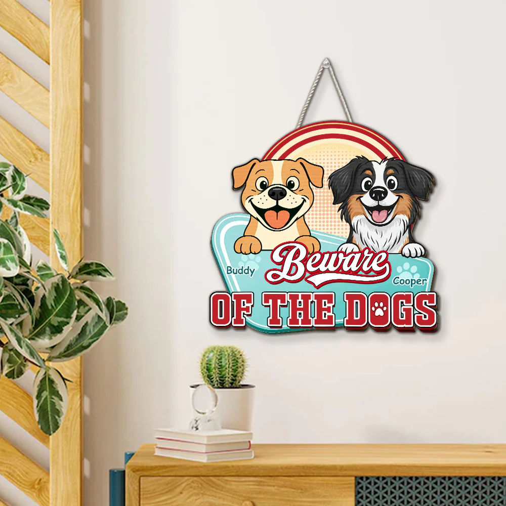 Coming For Dogs - Personalized Custom 3D Effect Wood Sign - Image 4