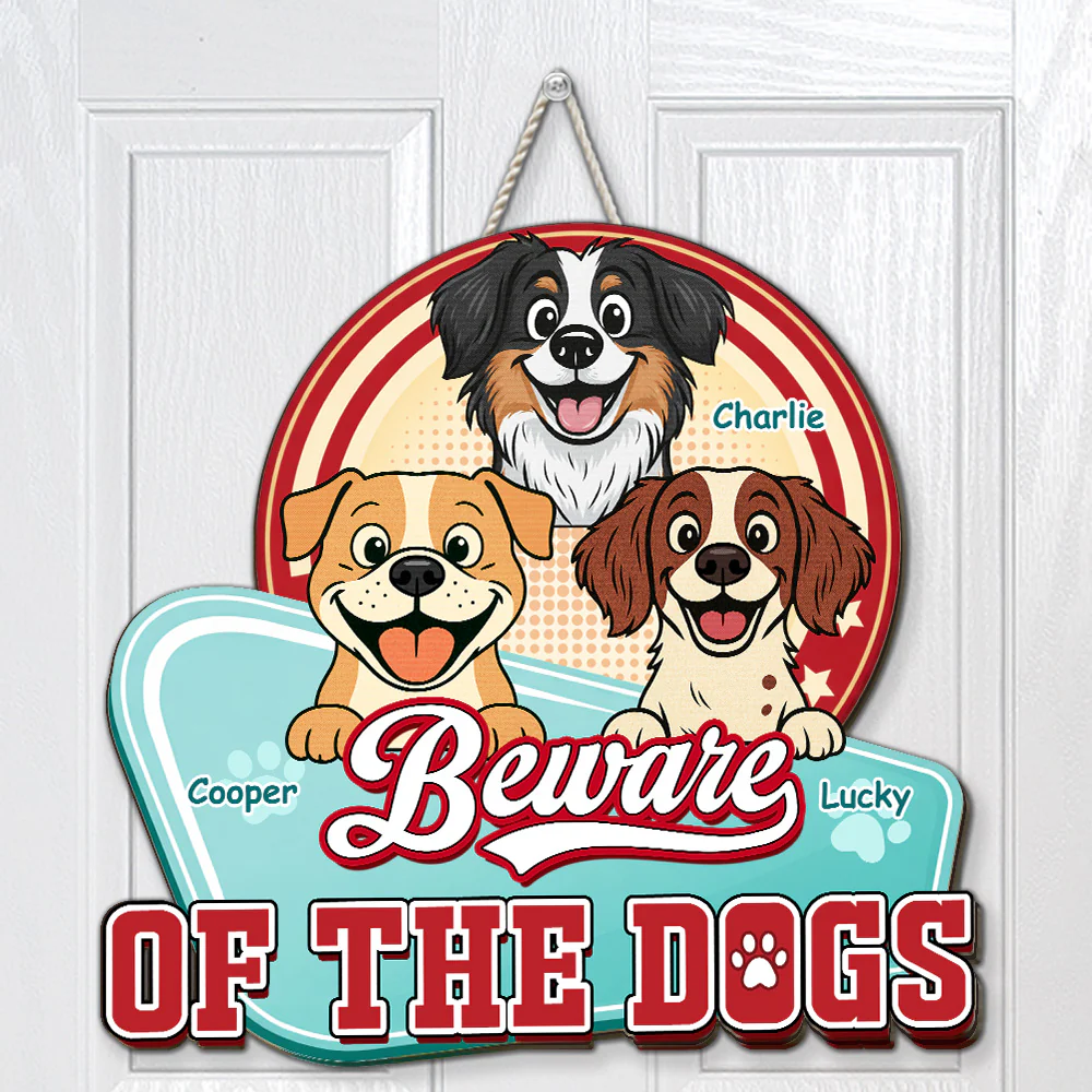 Coming For Dogs - Personalized Custom 3D Effect Wood Sign - Image 5