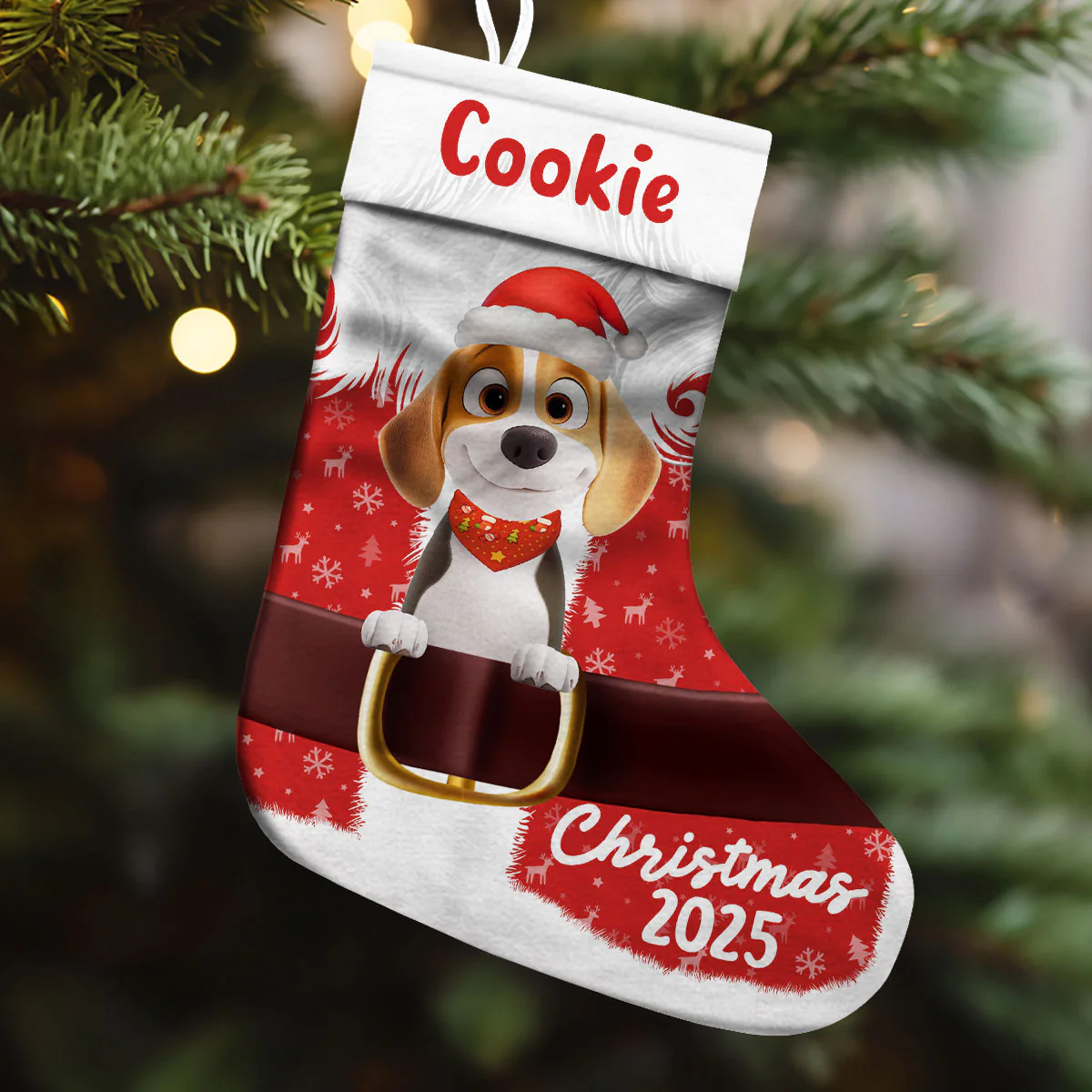 Coming Here Christmas - Personalized Custom Christmas Stocking - Image 2