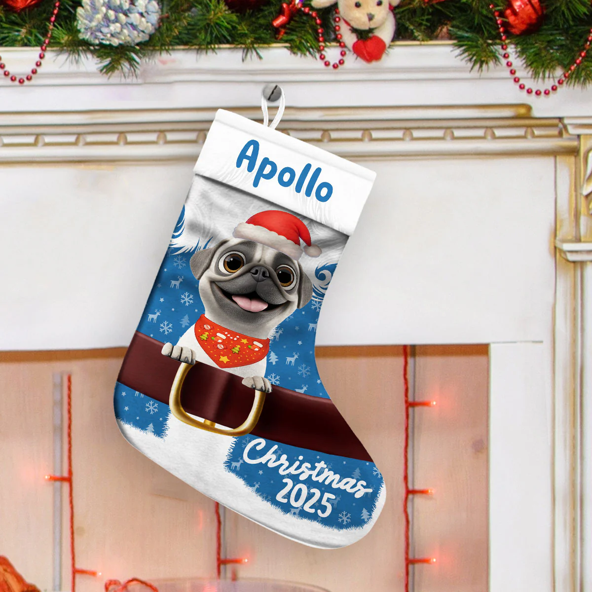 Coming Here Christmas - Personalized Custom Christmas Stocking - Image 3