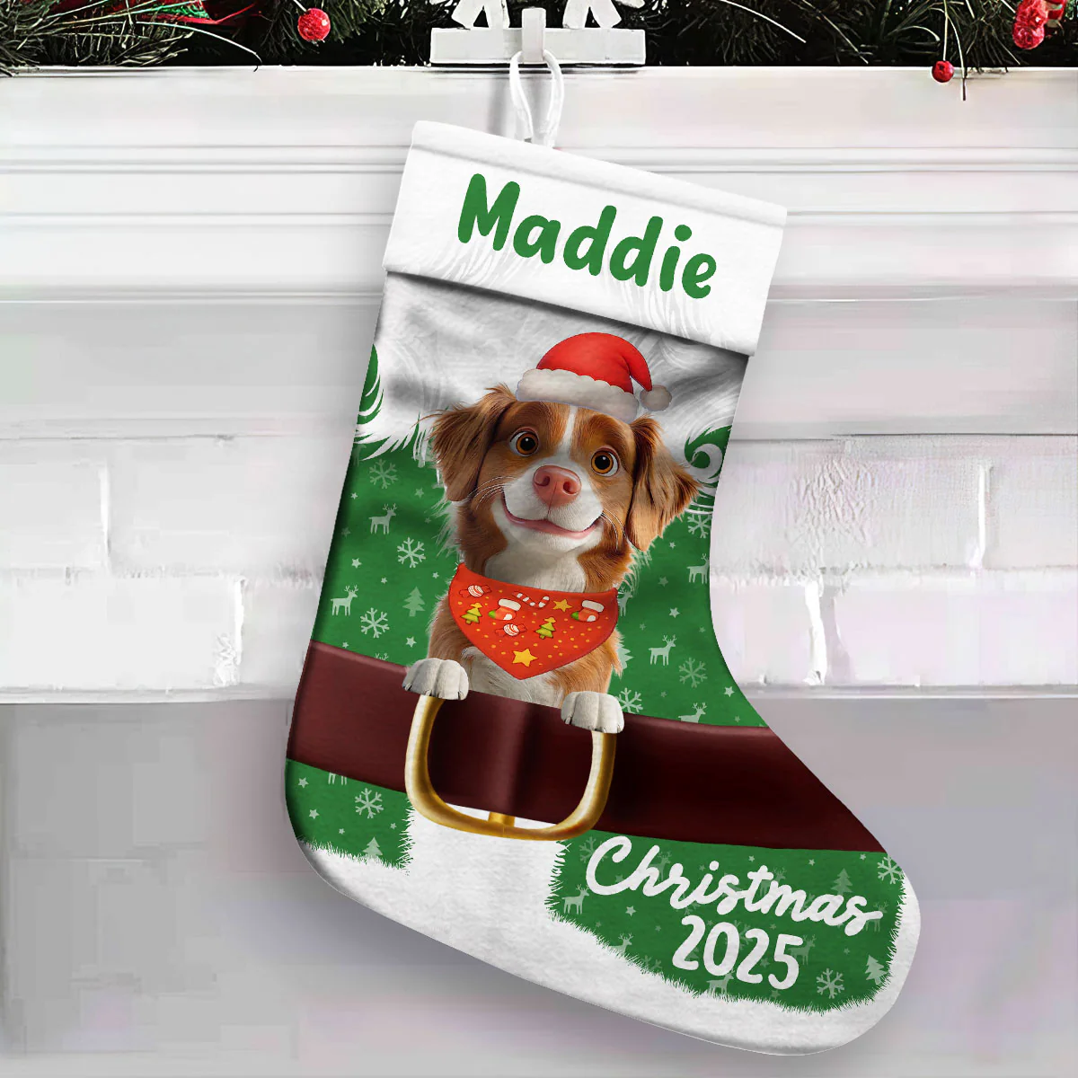 Coming Here Christmas - Personalized Custom Christmas Stocking - Image 4