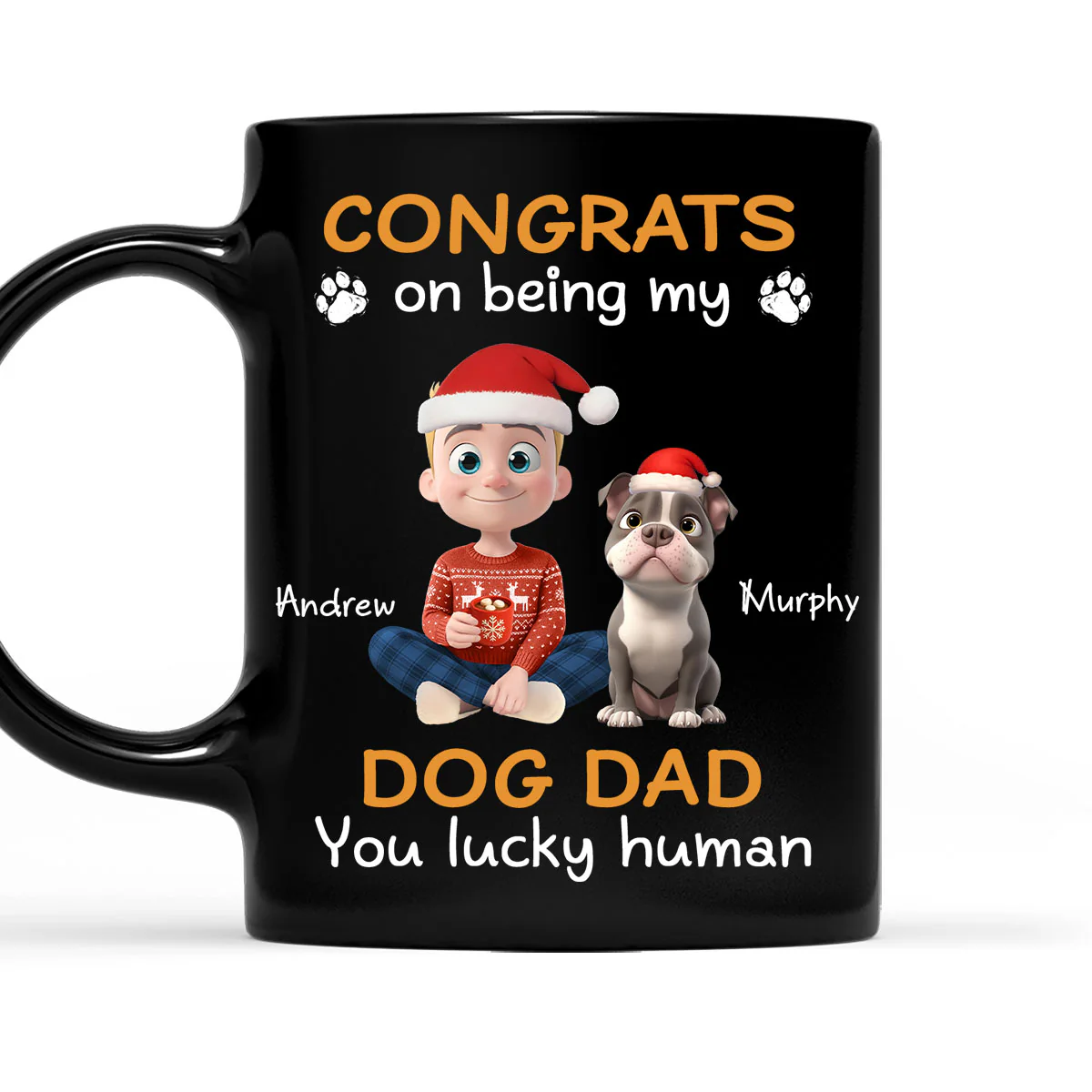 Congrats On Being Our Dad Cartoon - Personalized Custom Coffee Mug