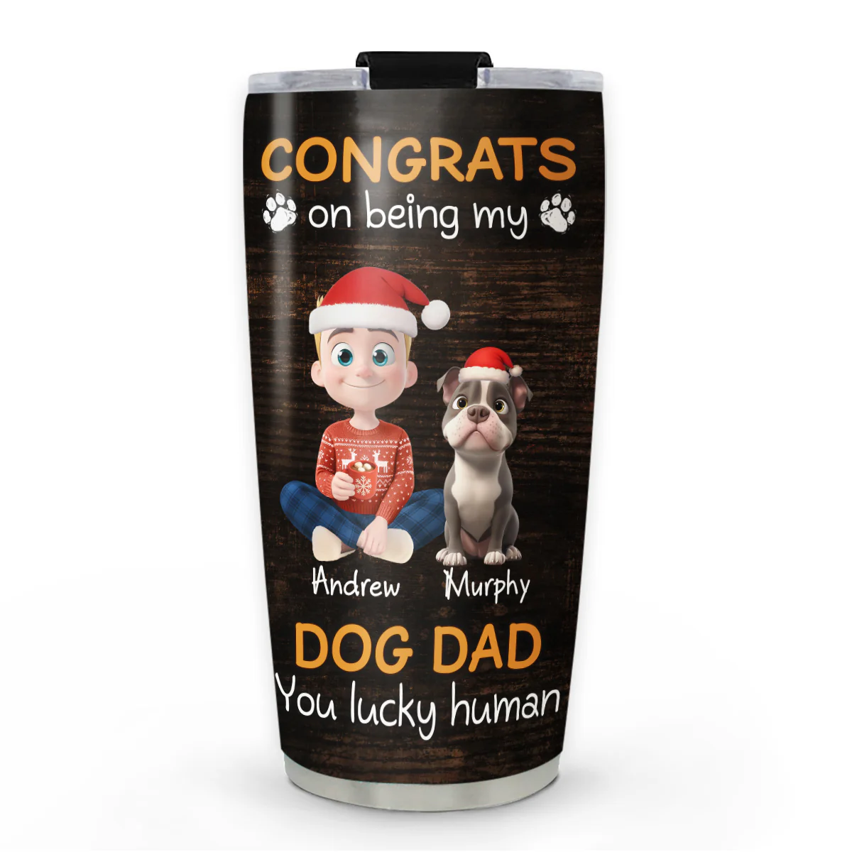 Congrats On Being Our Dad Cartoon - Personalized Custom Tumbler