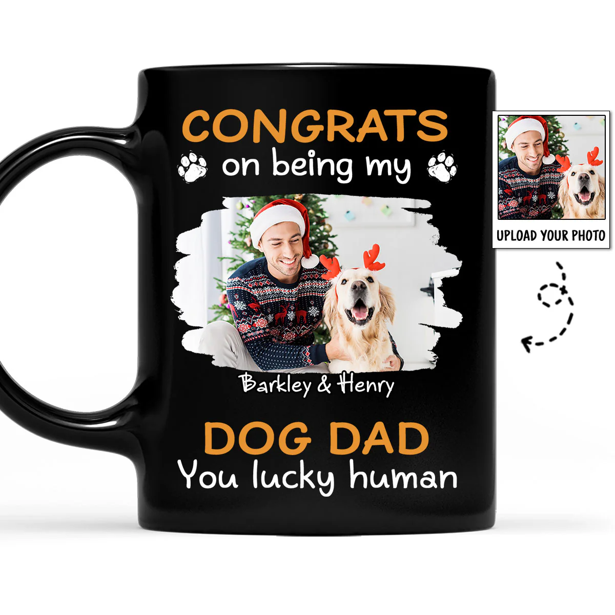 Congrats On Being Our Dad Cartoon Photo - Personalized Custom Coffee Mug