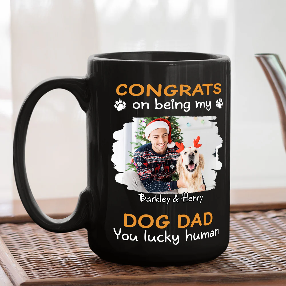 Congrats On Being Our Dad Cartoon Photo - Personalized Custom Coffee Mug - Image 4