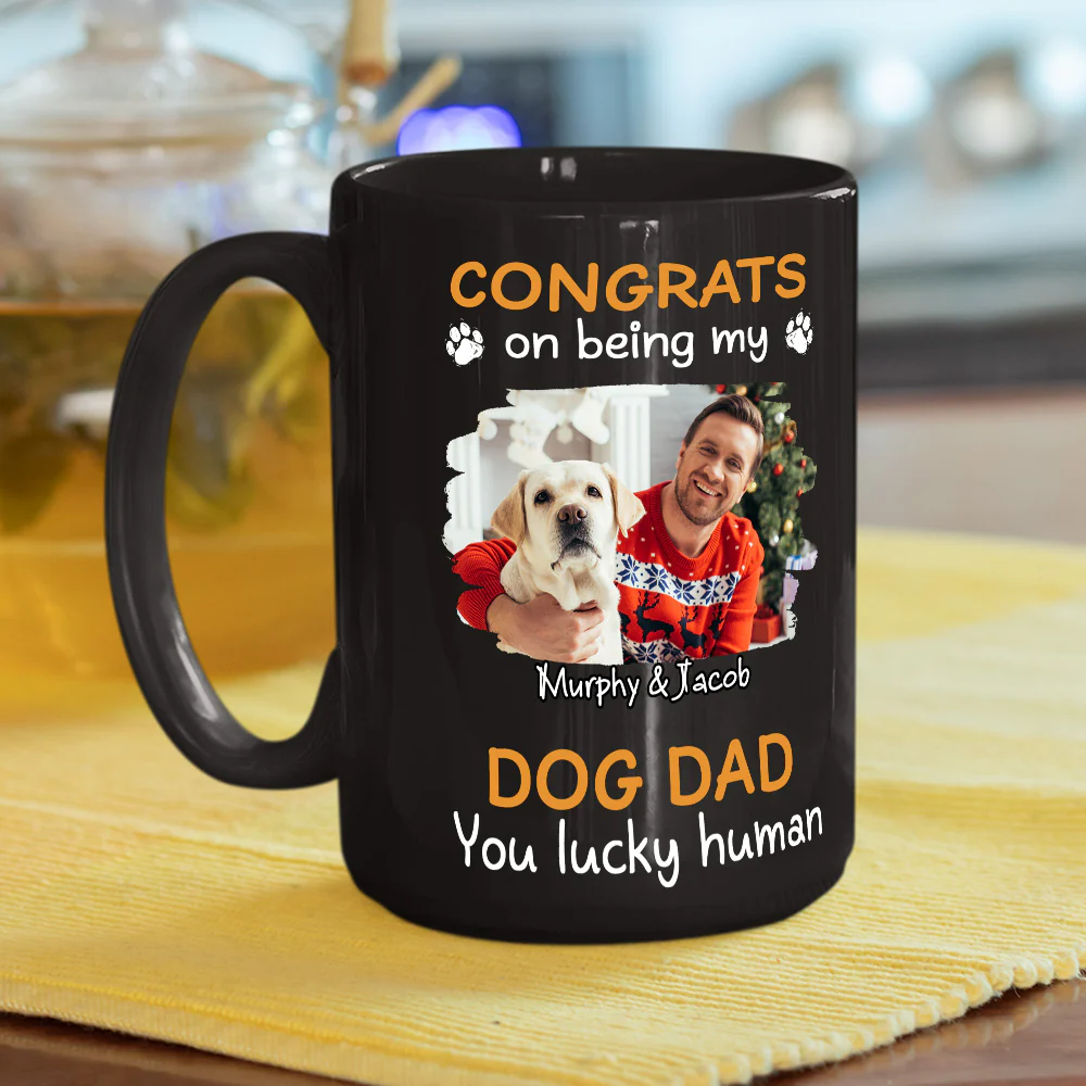 Congrats On Being Our Dad Cartoon Photo - Personalized Custom Coffee Mug - Image 5