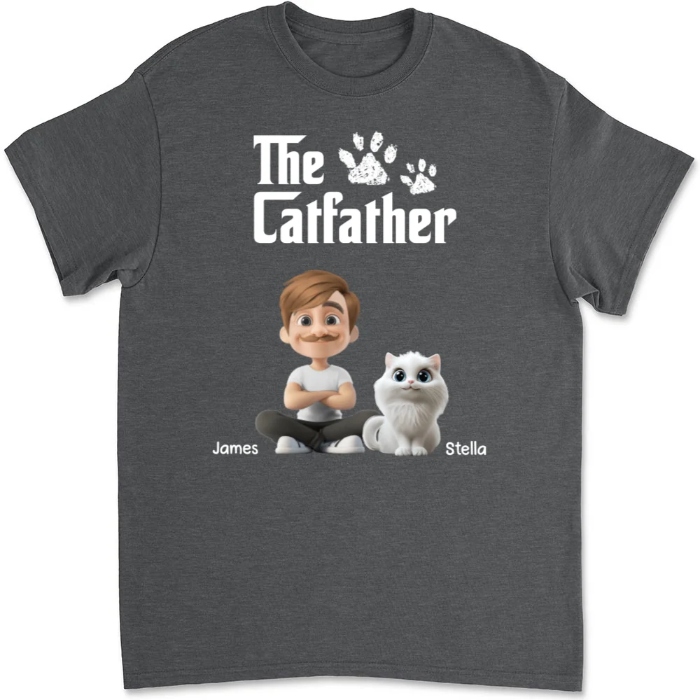 Cool Cat Father - Personalized Custom Unisex T-shirt - Image 10