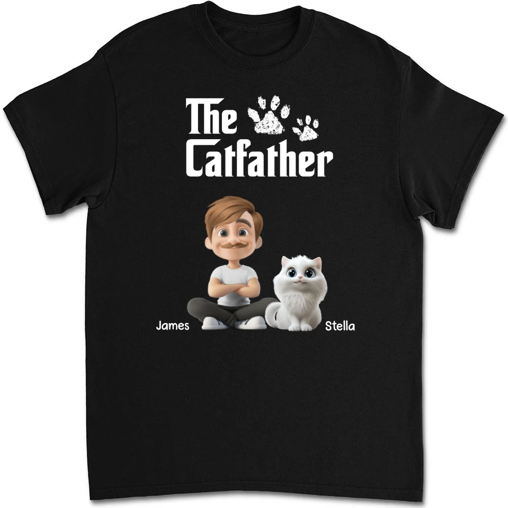Cool Cat Father - Personalized Custom Unisex T-shirt - Image 6