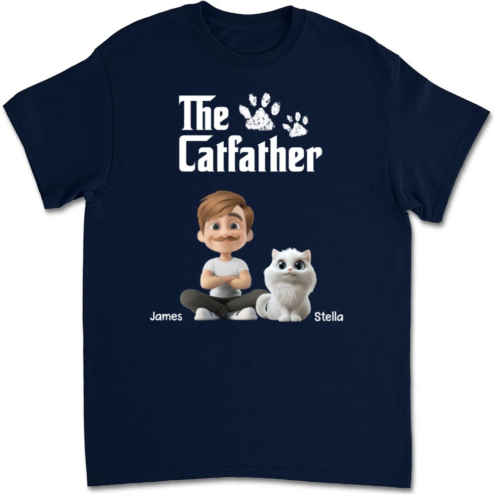 Cool Cat Father - Personalized Custom Unisex T-shirt - Image 7