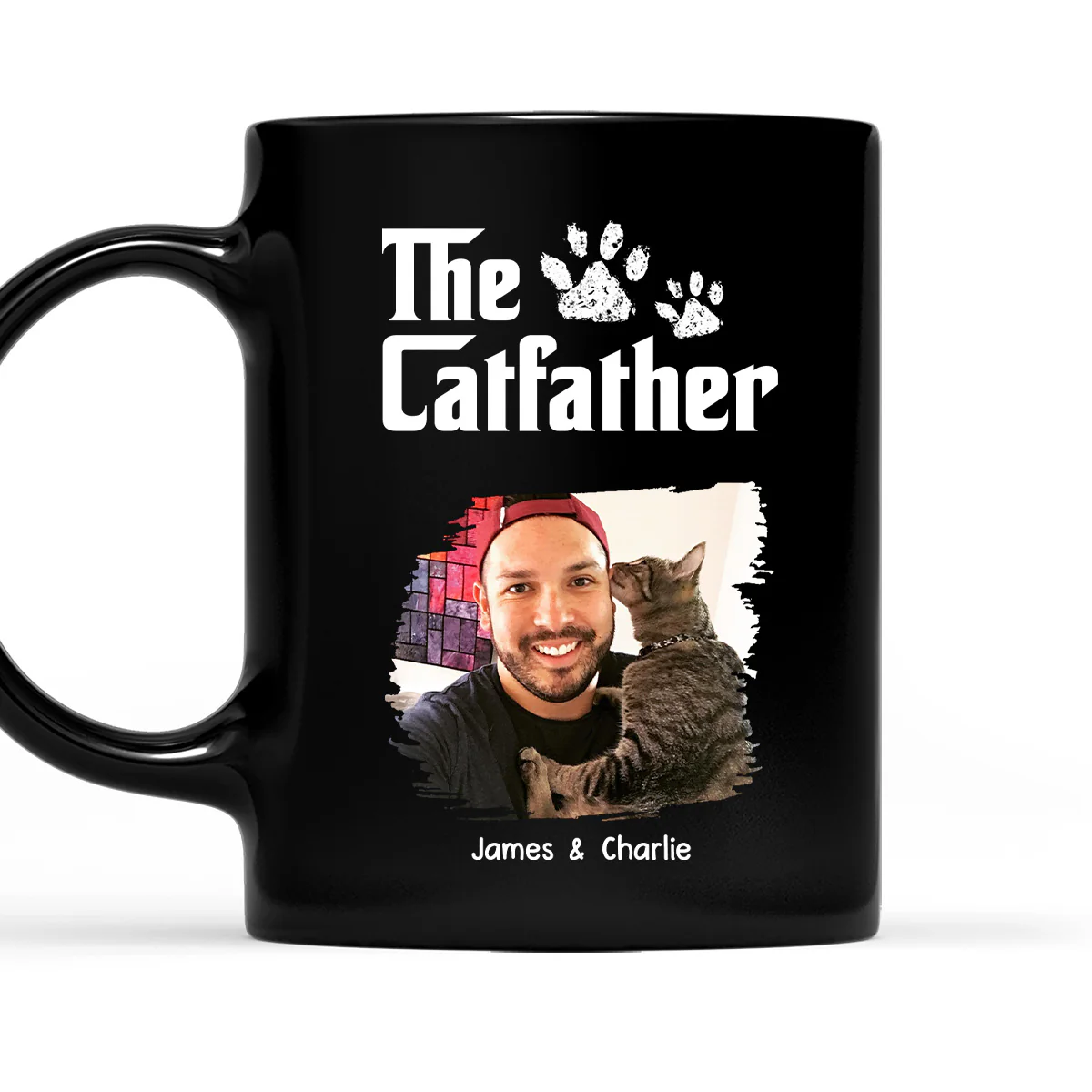 Cool Cat Father Photo - Personalized Custom Coffee Mug