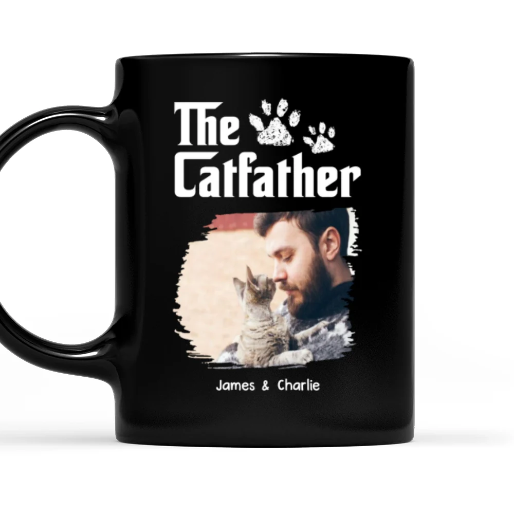Cool Cat Father Photo - Personalized Custom Coffee Mug - Image 6