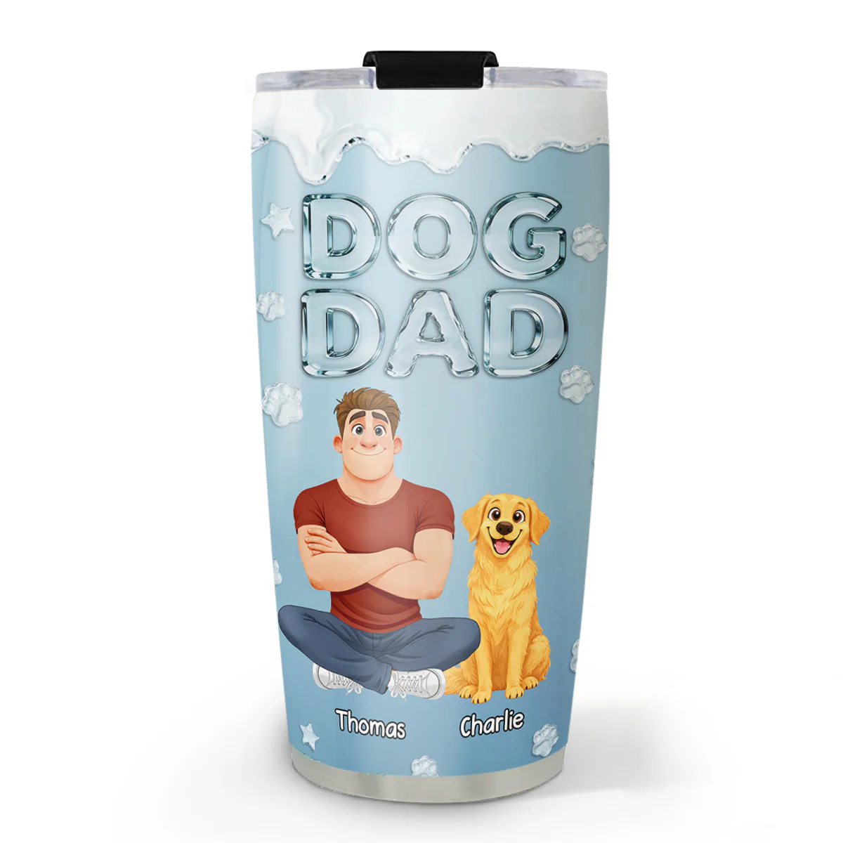 Cool Dog Dad - Personalized Custom Tumbler