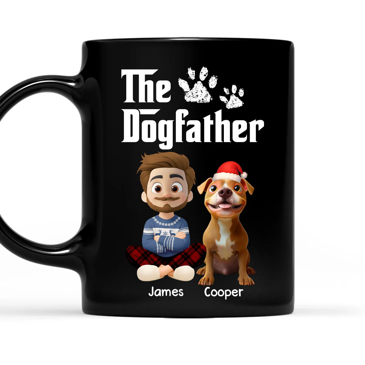 Cool Dog Father Christmas - Personalized Custom Coffee Mug