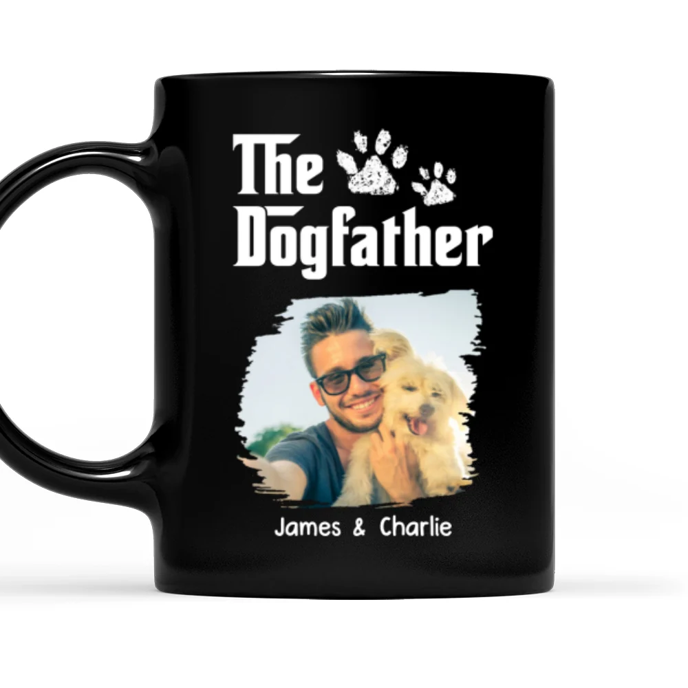 Cool Dog Father Christmas Photo - Personalized Custom Coffee Mug - Image 4