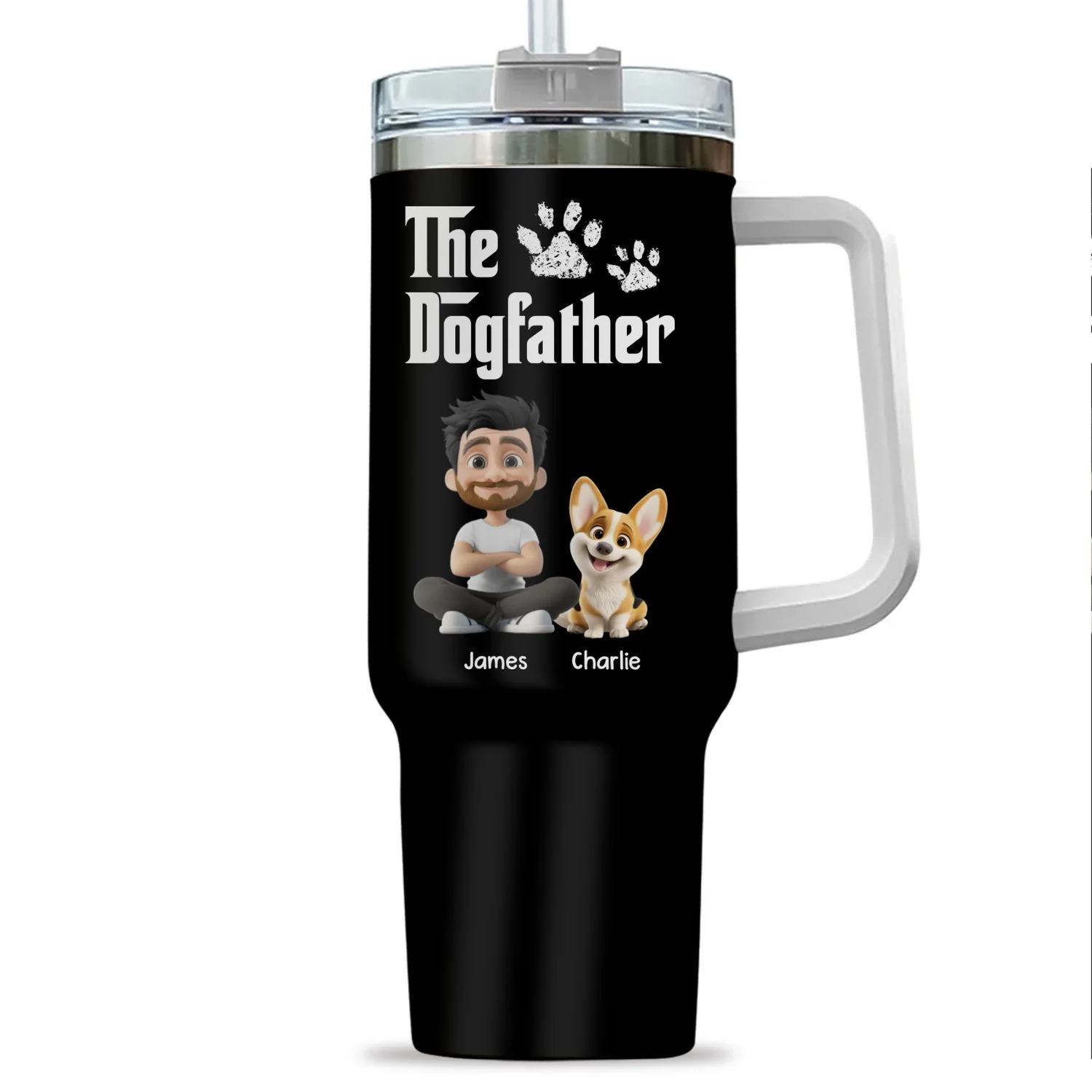 Cool Dog Father - Personalized Custom Tumbler - Image 6