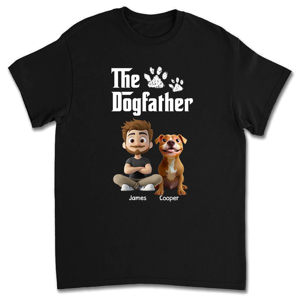 Cool Dog Father - Personalized Custom Unisex T-shirt