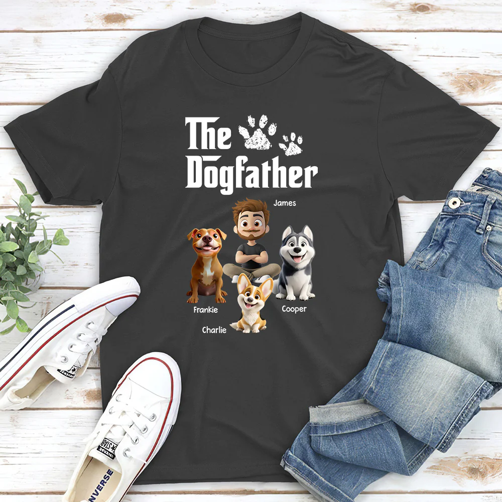 Cool Dog Father - Personalized Custom Unisex T-shirt - Image 5