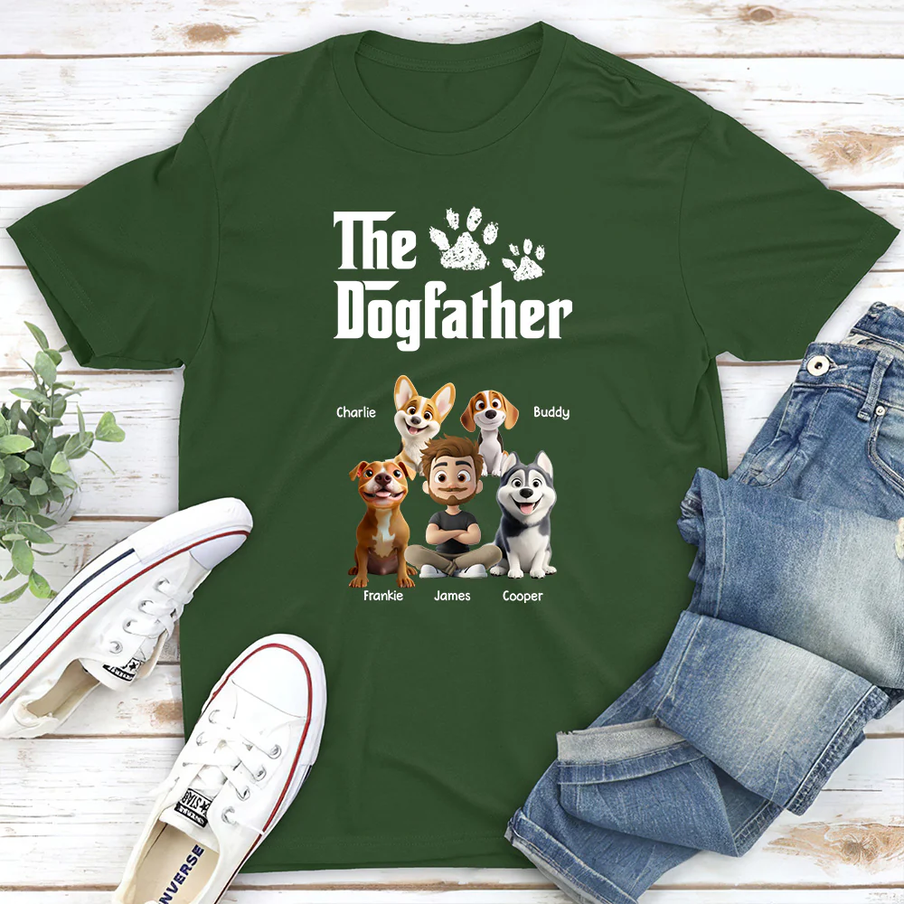 Cool Dog Father - Personalized Custom Unisex T-shirt - Image 6