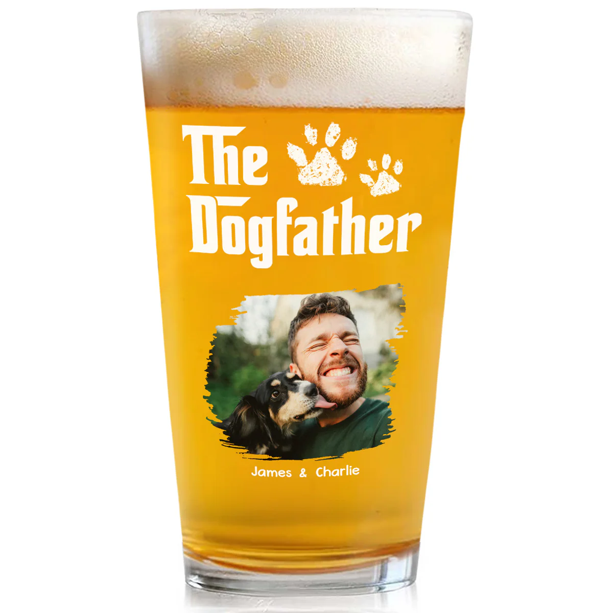 Cool Dog Father Photo - Personalized Custom Beer Glass
