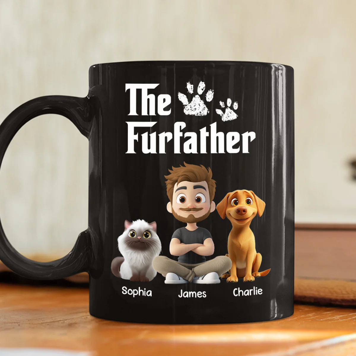 Cool Pet Father - Personalized Custom Coffee Mug - Image 2
