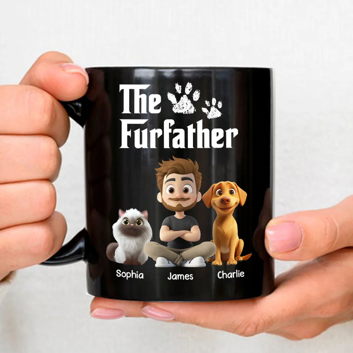 Cool Pet Father - Personalized Custom Coffee Mug - Image 3