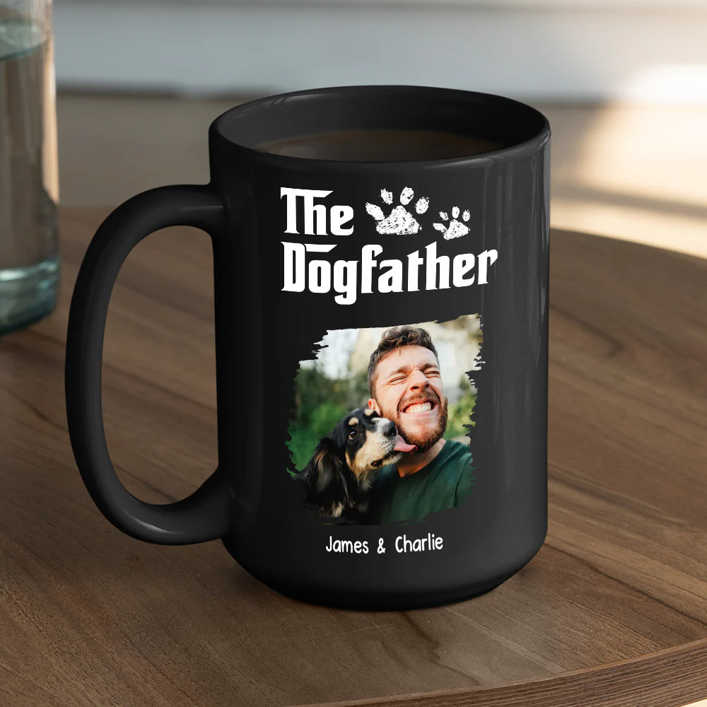 Cool Pet Father Photo - Personalized Custom Coffee Mug - Image 4