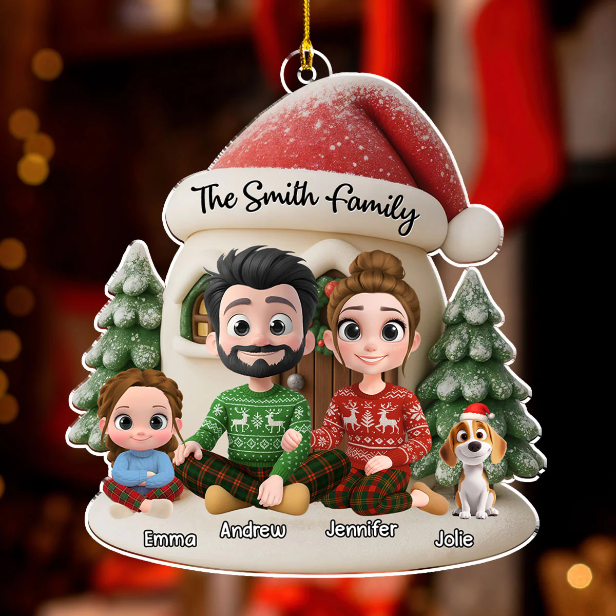 Cozy Christmas - Personalized Custom Acrylic Ornament - Image 2