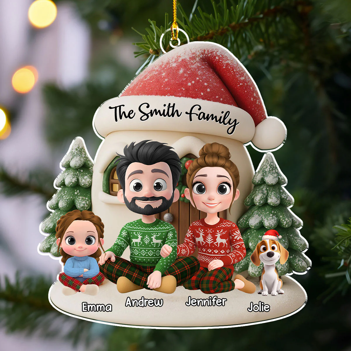 Cozy Christmas - Personalized Custom Acrylic Ornament - Image 3