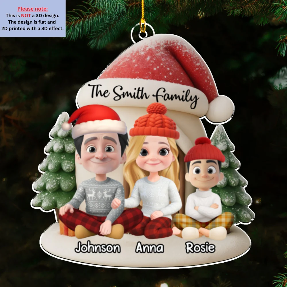 Cozy Christmas - Personalized Custom Acrylic Ornament - Image 7
