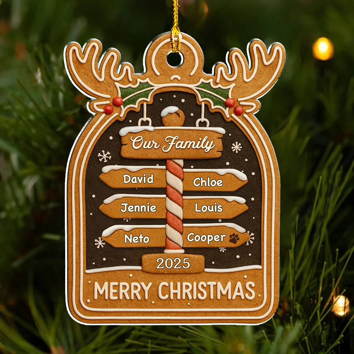 Cozy Holiday - Personalized Custom Acrylic Ornament - Image 2