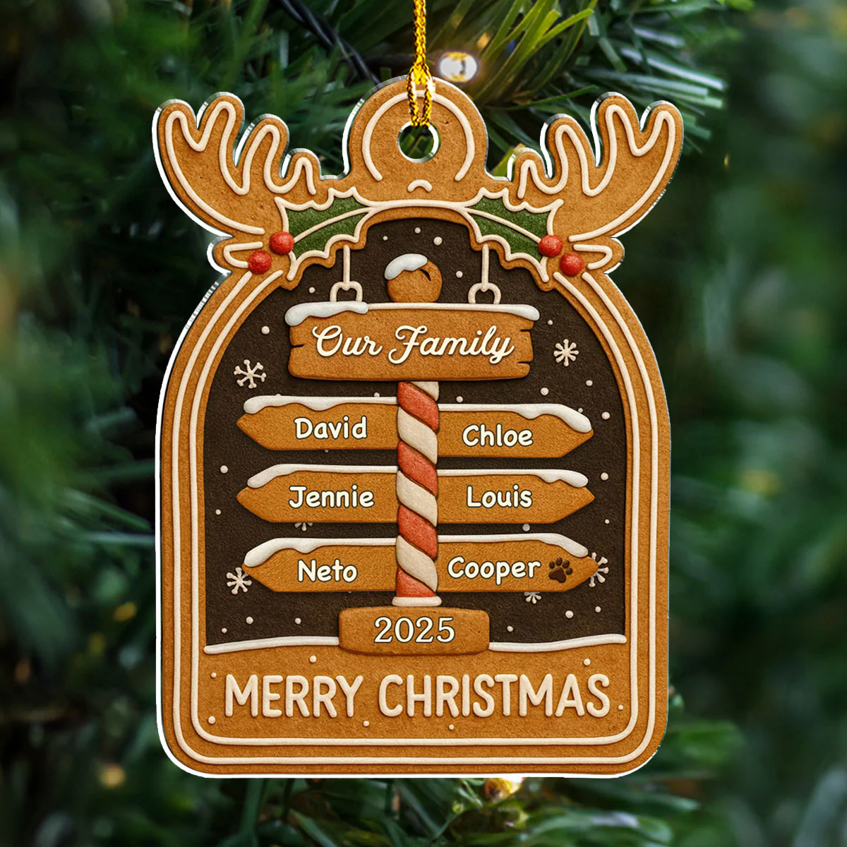 Cozy Holiday - Personalized Custom Acrylic Ornament - Image 3