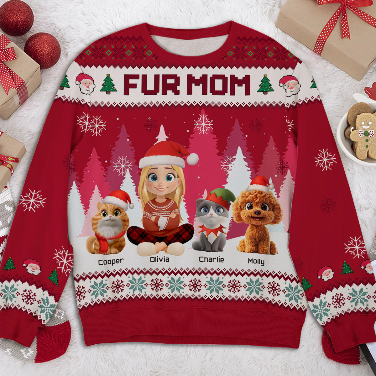 Cozy Season With My Babies - Personalized Custom All-Over-Print Sweatshirt