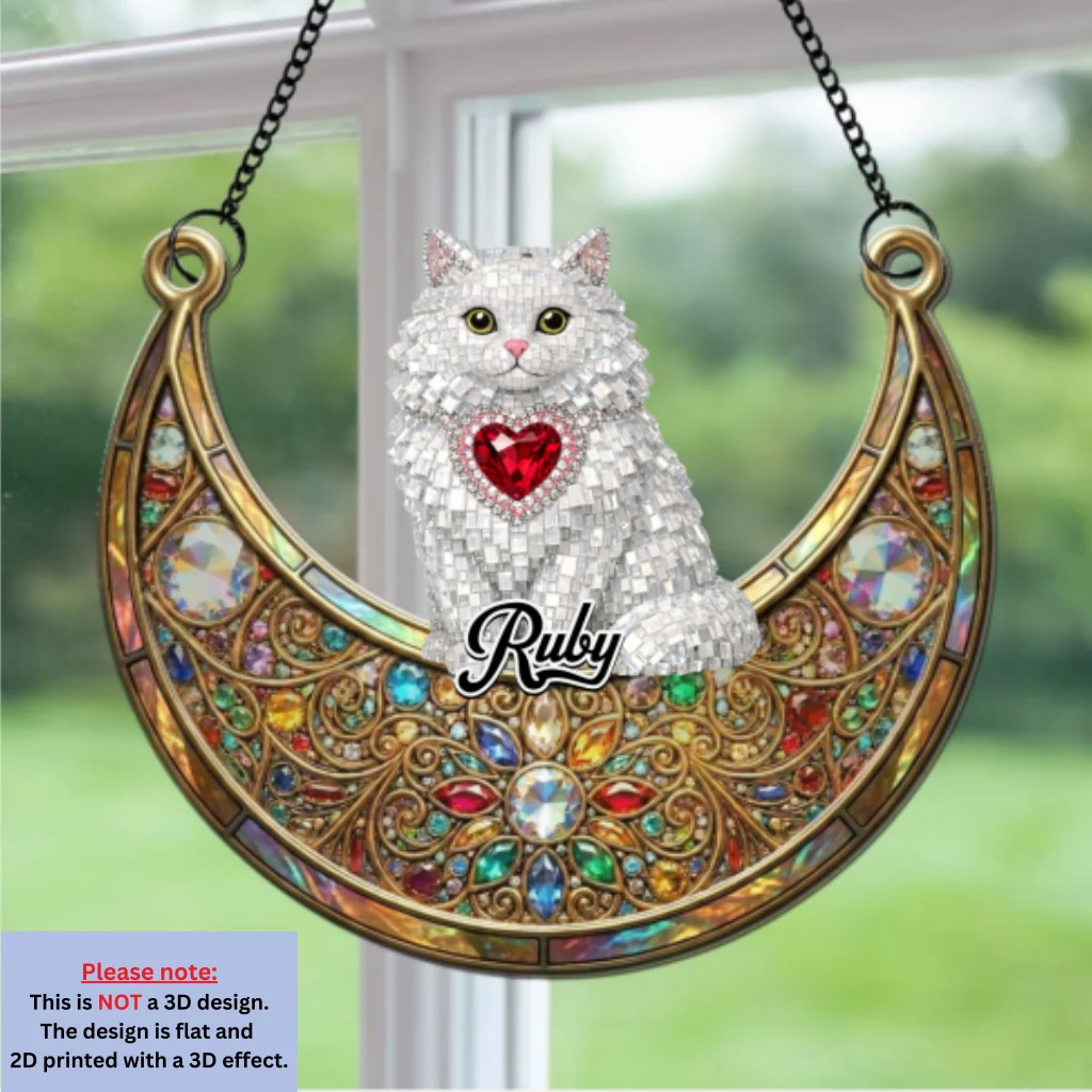 Crystal Blink Cat - Personalized Custom Suncatcher - Image 6