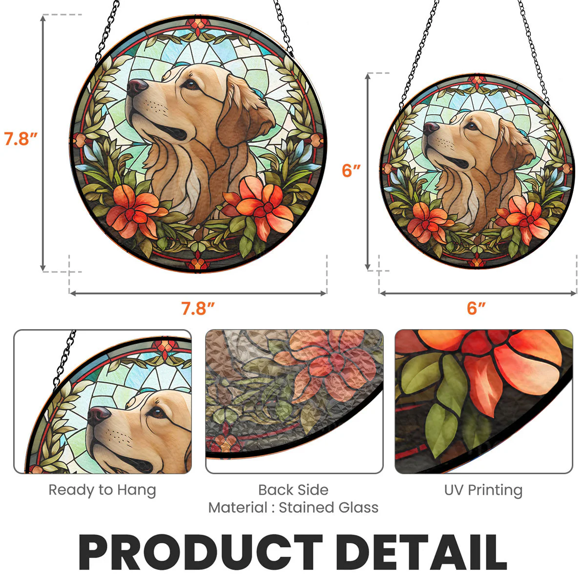 Custom Photo A Heartbeat At My Feet - Personalized Custom Window Hanging Suncatcher - Image 2