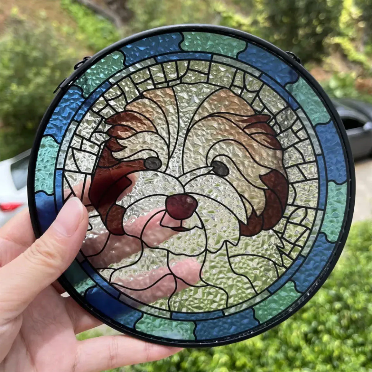Custom Photo Im Right Here Inside Your Heart - Personalized Custom Window Hanging Suncatcher - Image 4