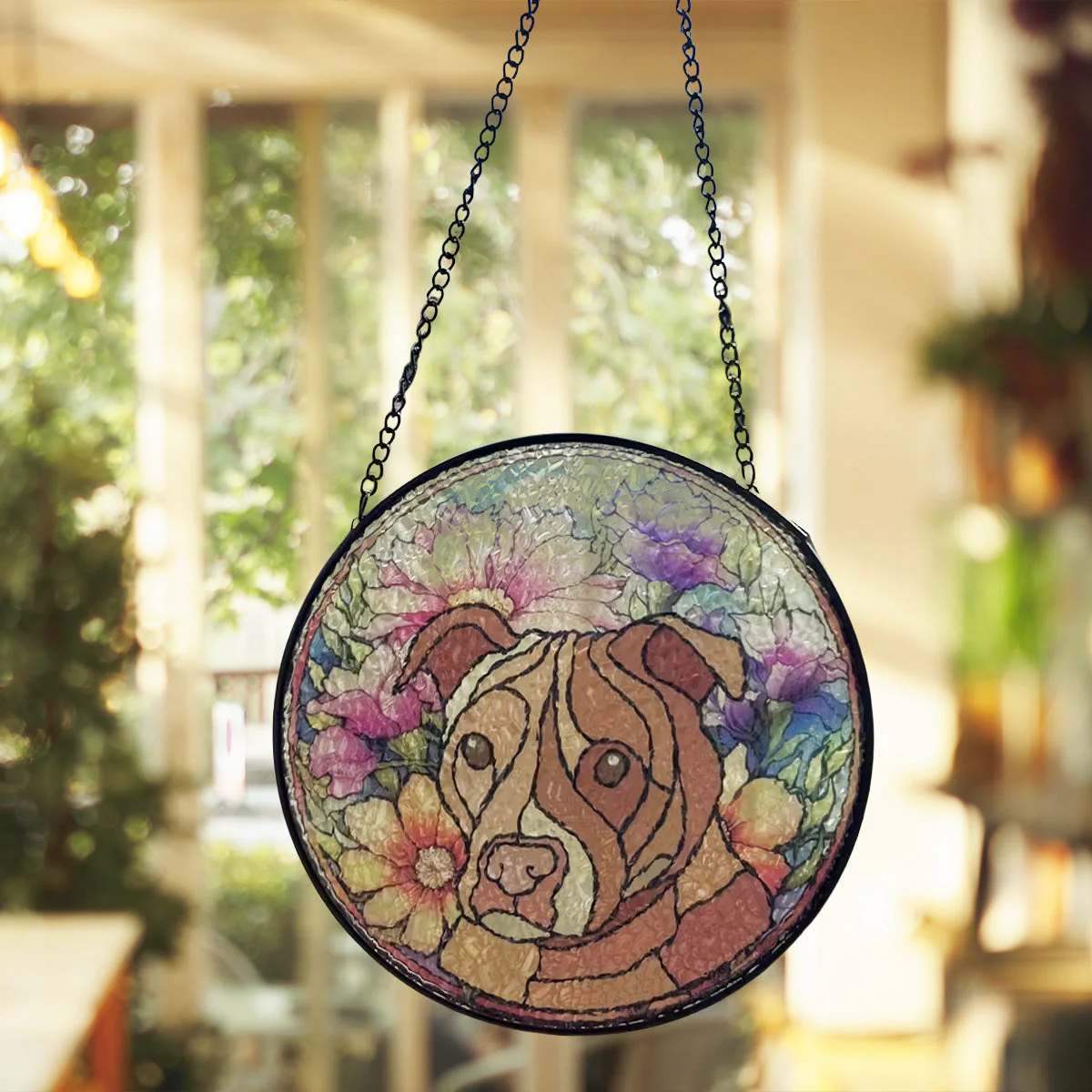 Custom Photo Im Right Here Inside Your Heart - Personalized Custom Window Hanging Suncatcher - Image 5