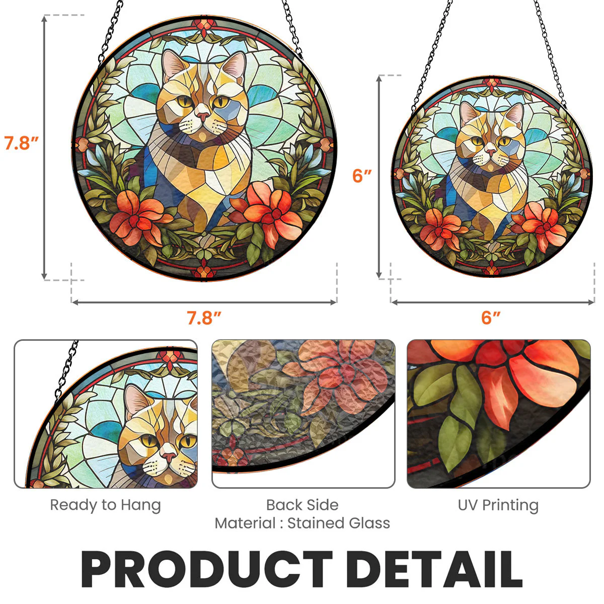 Custom Photo Loss of A Cat - Personalized Custom Window Hanging Suncatcher - Image 2