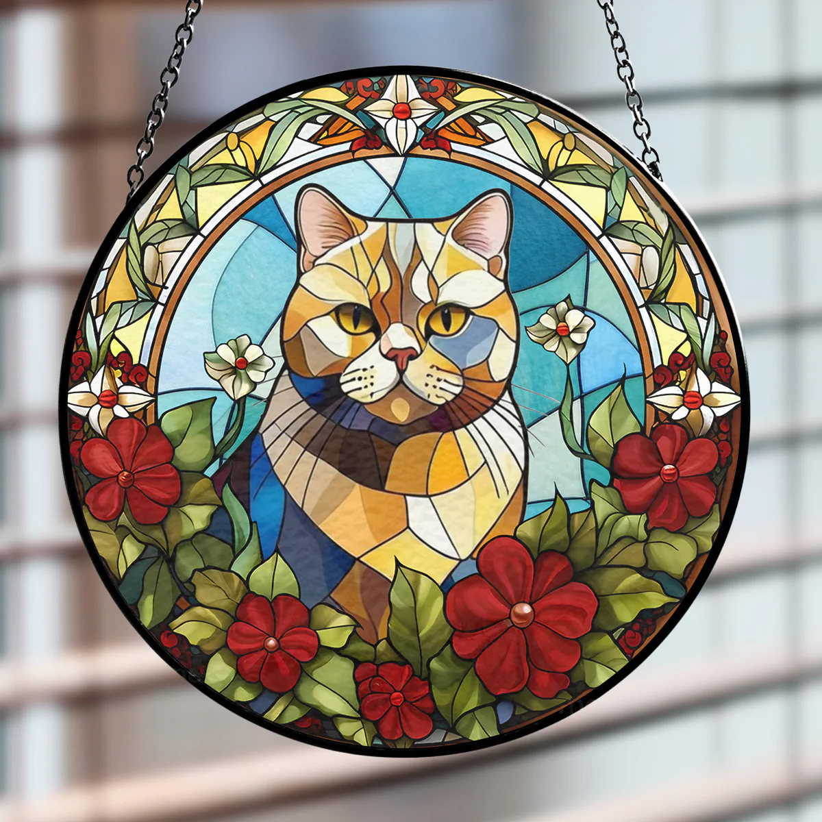 Custom Photo Loss of A Cat - Personalized Custom Window Hanging Suncatcher - Image 3