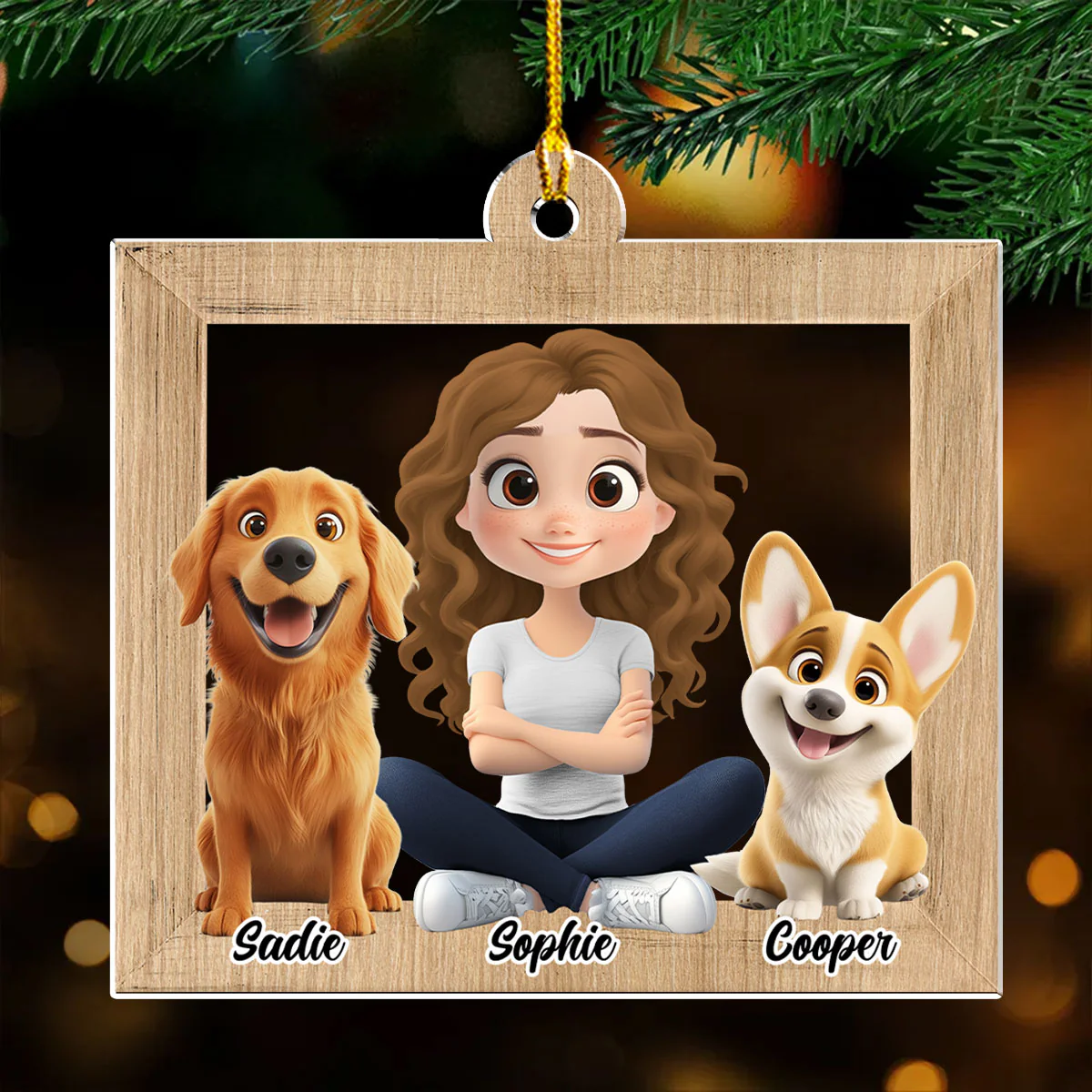 Cute Dog Mum - Personalized Custom Acrylic Ornament - Image 5