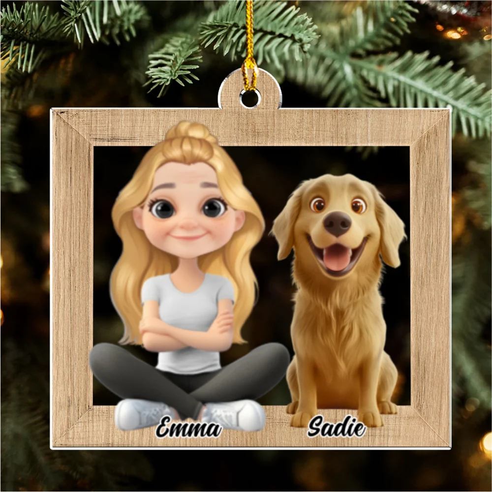 Cute Dog Mum - Personalized Custom Acrylic Ornament - Image 7