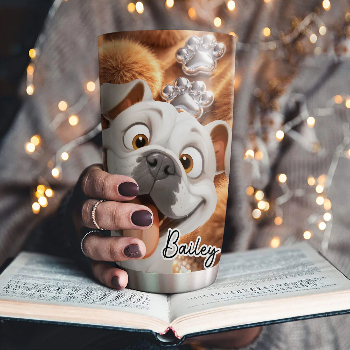 Cute Dogs - Personalized Custom 3D Effect Tumbler - Image 2