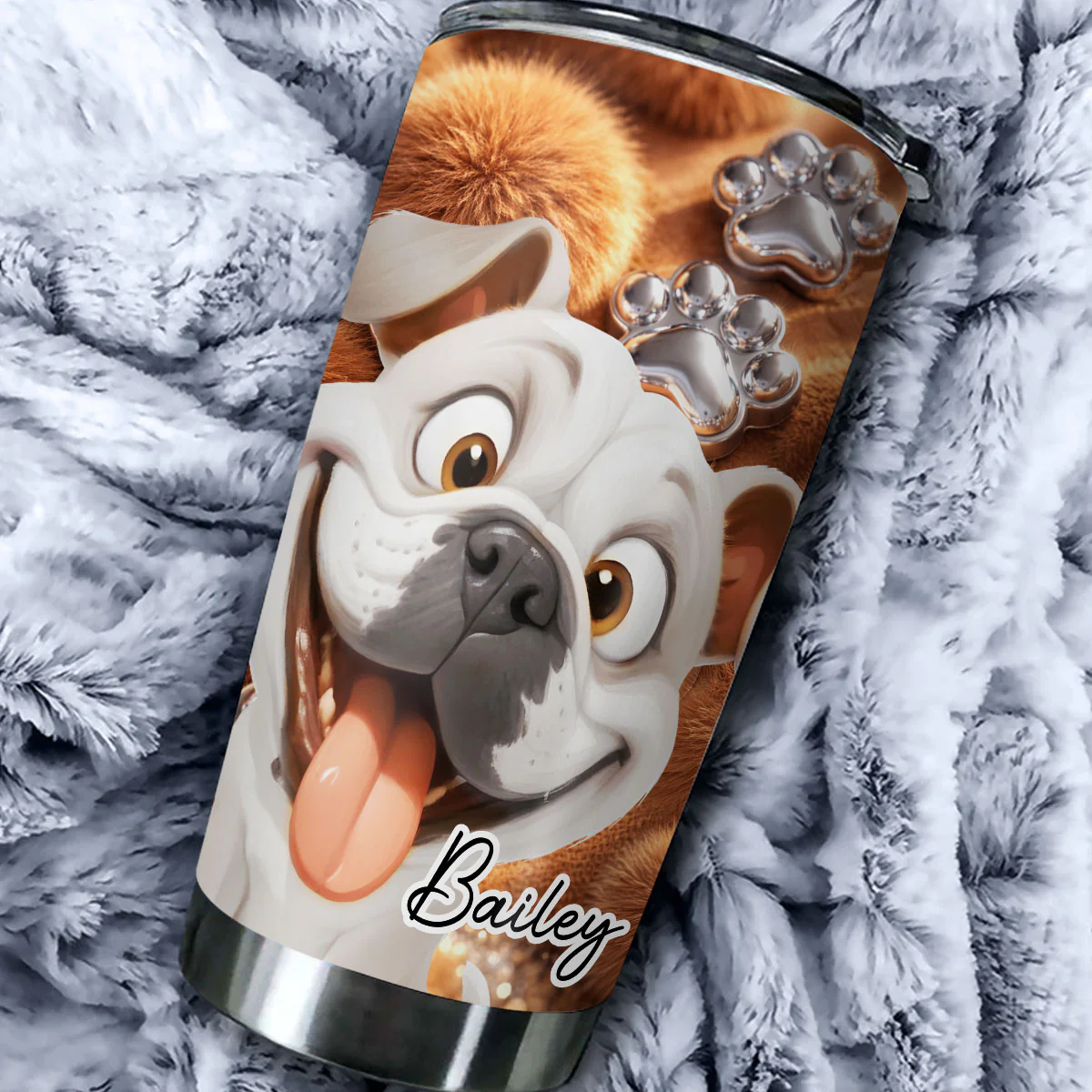 Cute Dogs - Personalized Custom 3D Effect Tumbler - Image 5