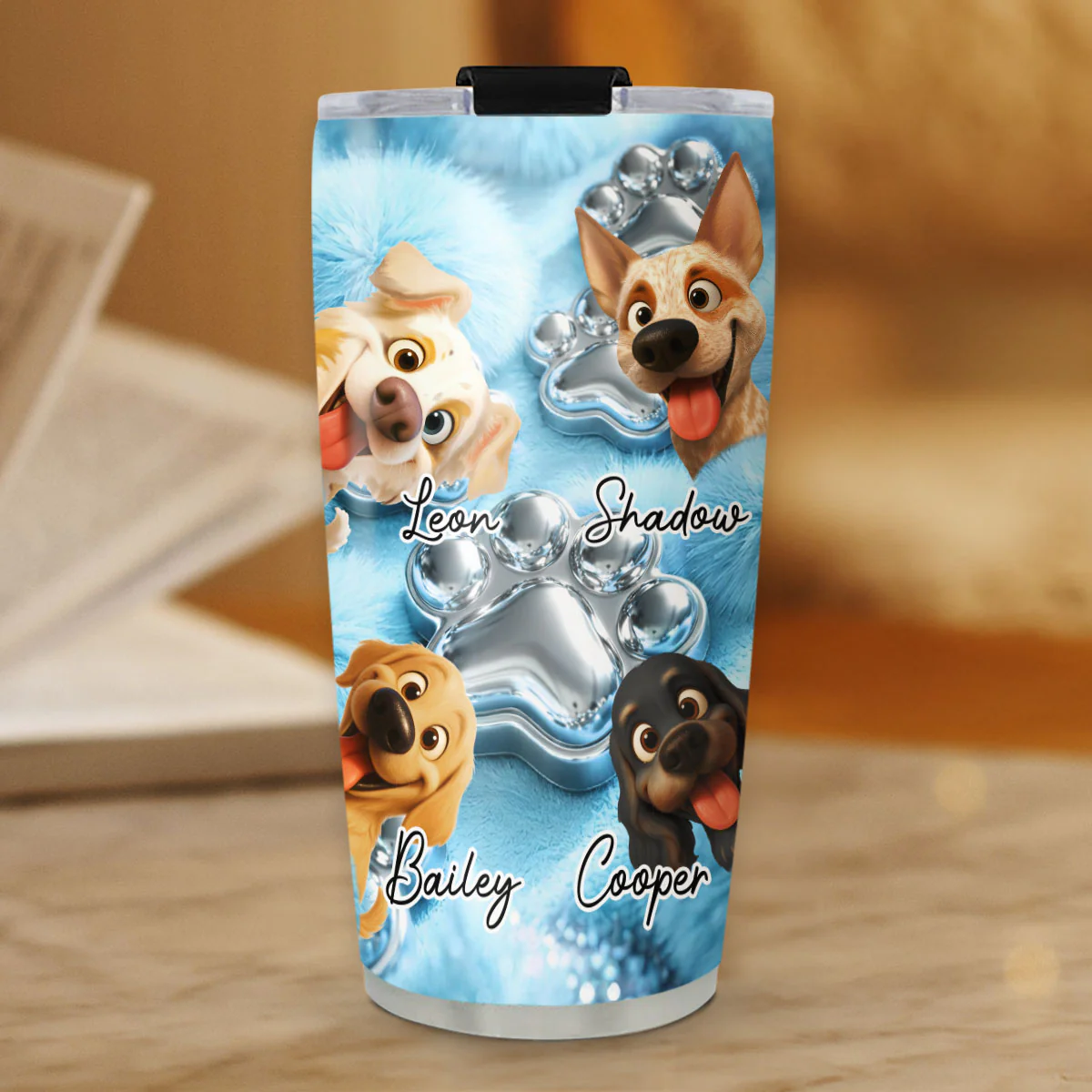 Cute Dogs - Personalized Custom 3D Effect Tumbler - Image 6