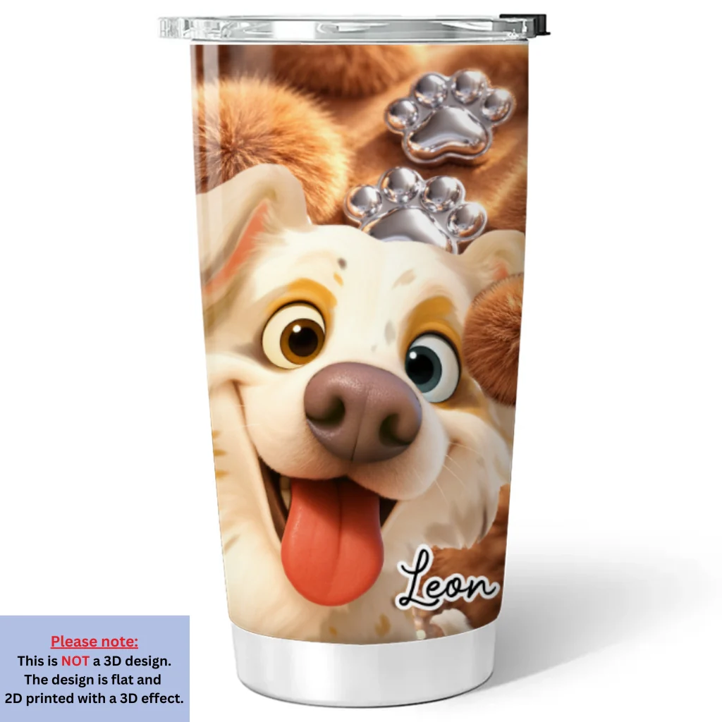 Cute Dogs - Personalized Custom 3D Effect Tumbler - Image 7