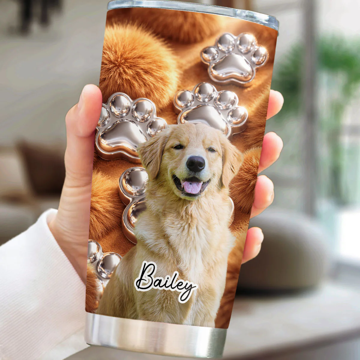 Cute Dogs Photo - Personalized Custom 3D Effect Tumbler