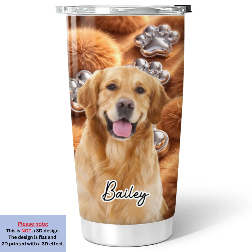 Cute Dogs Photo - Personalized Custom 3D Effect Tumbler - Image 2