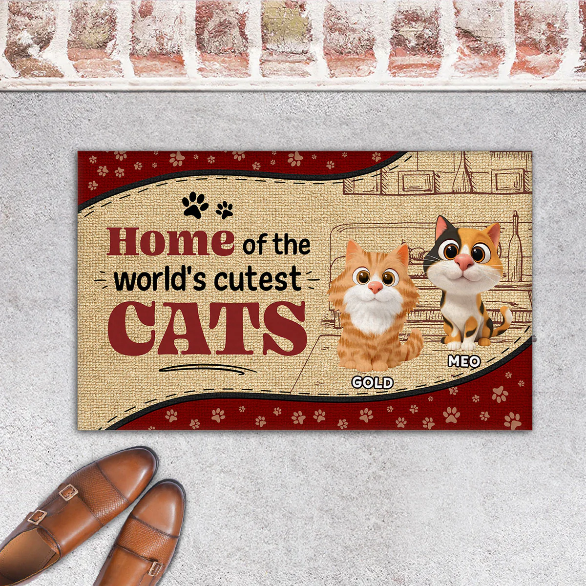 Cutest Cat - Personalized Custom Doormat - Image 2