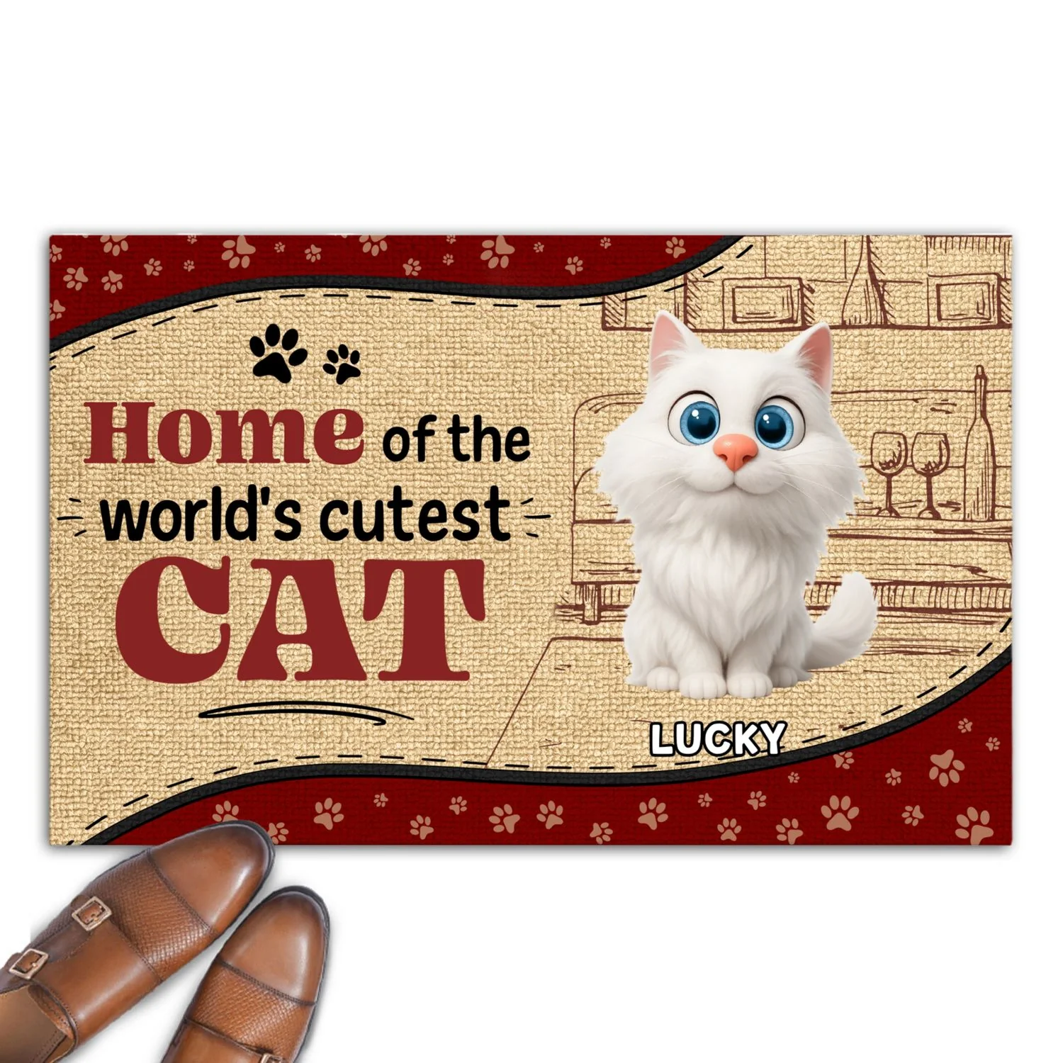 Cutest Cat - Personalized Custom Doormat - Image 6