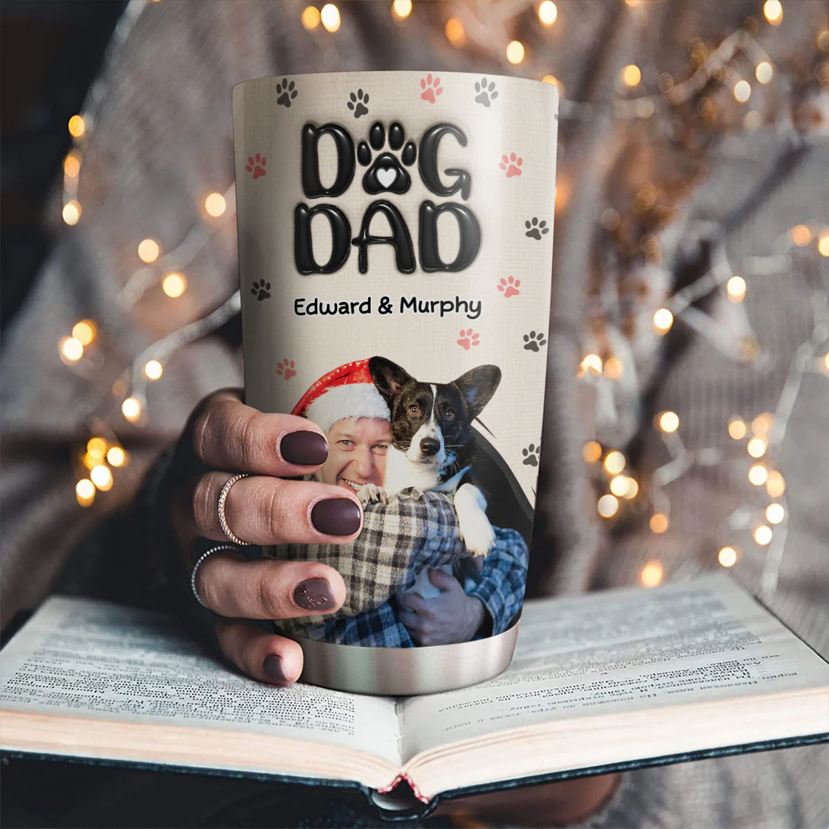 Dad Love You The Most Photo - Personalized Custom 3D Inflated Effect Tumbler - Image 2