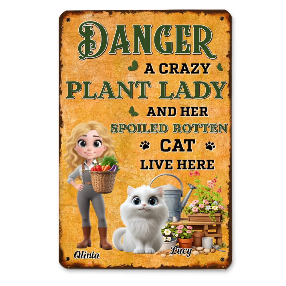 Danger Cat Version - Personalized Custom Metal Sign - Image 7